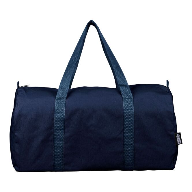 Werbeartikel Tian recycelte Tasche mit Logodruck – Blau – nachhaltige Tragetasche für Messen und Business