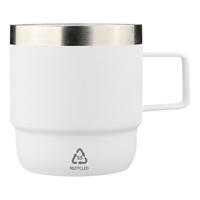 Premium-Werbeartikel Thermobecher Lilia – weiß – mit Gravur 180 ml nachhaltiger Edelstahlbecher für das Büro