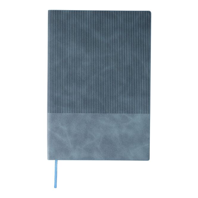 Firmengeschenk Notizbuch Elian – hellblau – mit individuellem Werbedruck, 100 S. FSC-Mix Papier, A5, nachhaltiges Journal für CSR