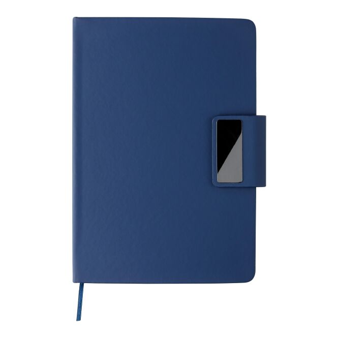 Firmengeschenk Notizbuch-Geschenkset Roan – blau – mit Logo bedruckt 80 Blatt FSC-zertifiziertes Papier 100% recyceltes Material nachhaltiges Journal