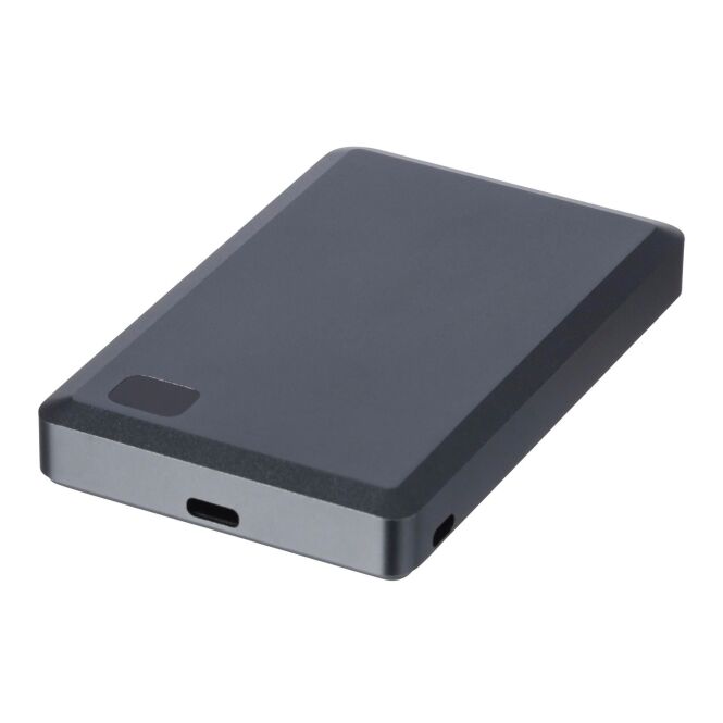 Kundengeschenk Powerbank BrandCharger Powerwave 2 – grau – mit Logo bedruckt 10.000 mAh 15W MagSafe nachhaltig für das Mitarbeiter-Onboarding