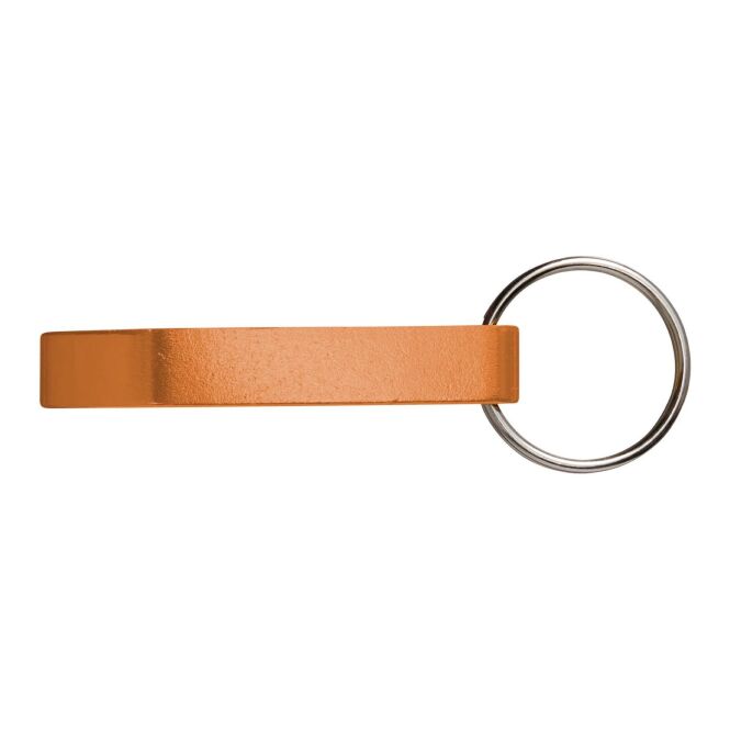 Streuartikel Kapselheber Basic – orange – mit Logo bedruckt aus Aluminium als nützlicher Kapselheber mit funktionalem Schlüsselanhänger für Firmen