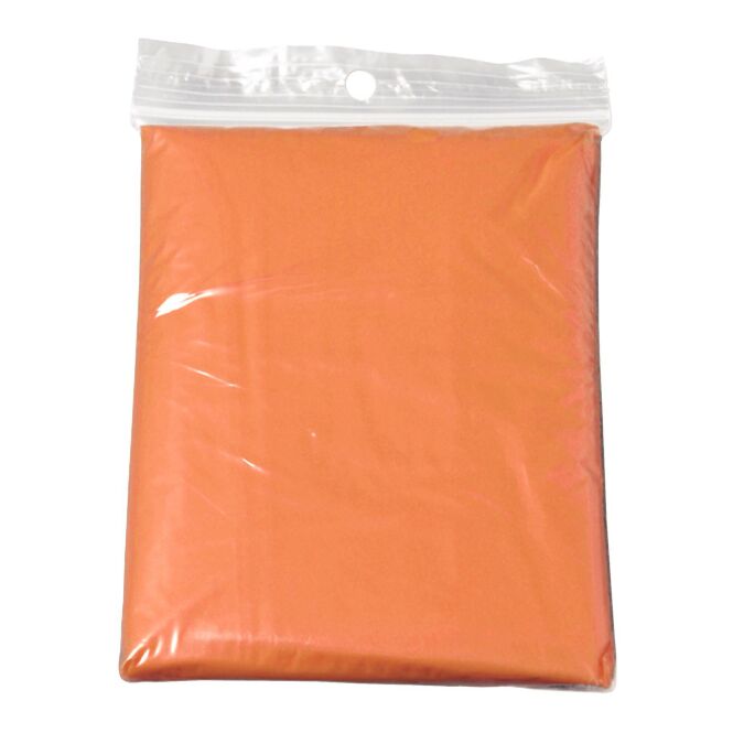 Werbeartikel Regenponcho Emergency – orange – mit Logo bedruckt