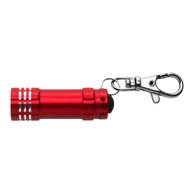 Werbeartikel LED-Taschenlampe Pocket mit Gravur – Rot – kompaktes Licht für Messen und Firmen