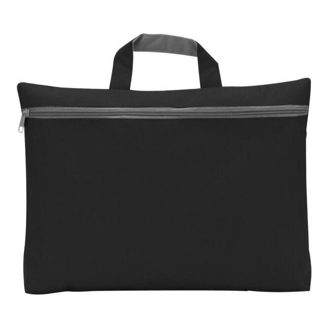 Firmengeschenk Businesstasche Nassau – schwarz – mit Logo bedruckt als elegantes Briefcase für den Außendienst und das Mitarbeiter-Onboarding