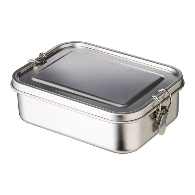 Firmengeschenk Lunchbox Kasen aus Edelstahl mit Gravur – Silber – nachhaltige Aufbewahrung für Büro und Kantine