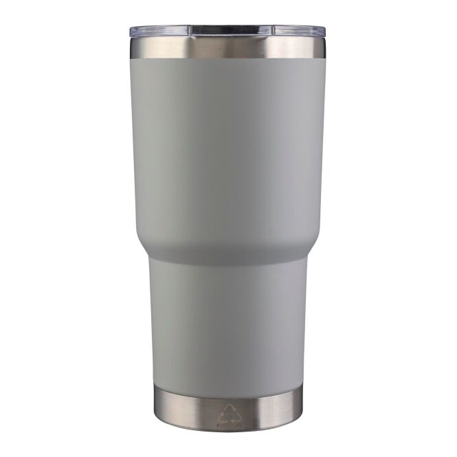 Firmengeschenk Thermobecher Arnold – weiß – mit Logodruck 590 ml nachhaltiger Kaffee to go Becher für das Mitarbeiter-Onboarding
