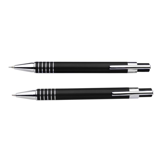 Werbeartikel Schreibset Colour-Line mit Gravur – Schwarz – hochwertiges Schreibgerät für Messen und Büro