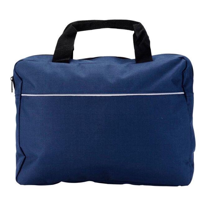 Werbeartikel Dokumententasche Nassau mit Logodruck – Blau – strapazierfähige 600D Polyester Businesstasche für Firmen und Events