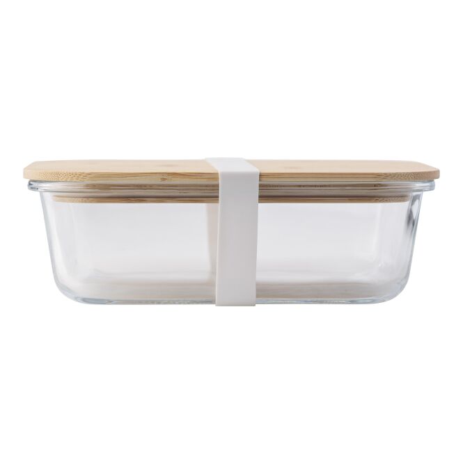 Firmengeschenk Glas-Lunchbox Nicole mit Gravur – Braun – hochwertige Aufbewahrung für Büro und Kantine