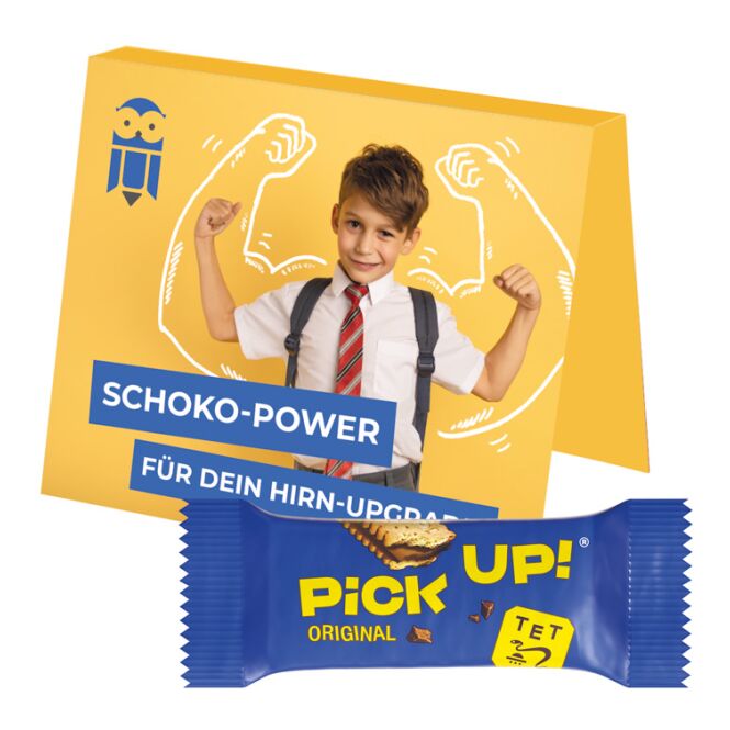 Werbeartikel Leibniz PICK UP! mini Werbekarte Midi – mit leckerem keks – inkl. Werbeaufdruck für Messen und Events für Geschäftspartner