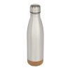Cove 500 ml doppelwandige, vakuumisolierte Trinkflasche aus Edelstahl mit Korkdetails Standard | silber | ohne Werbeanbringung | Nicht verfügbar | Nicht verfügbar