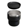 Stanley Stay Hot 295 ml Edelstahl isolierter, stapelbarer Camp Becher schwarz