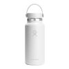 Hydro Flask Isolierte Edelstahl Trinkflasche mit breiter Öffnung 946 ml weiß