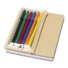 Squiggle B6 Hardcover Notizbuch mit Marker-Set natur