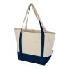Sam 320 g/m² Tragetasche aus GRS recycelter Baumwolle Standard | navy-natur | ohne Werbeanbringung | Nicht verfügbar | Nicht verfügbar | Nicht verfügbar