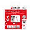 SKROSS® MUV AC65PD Reiseadapter mit USB-C Kabel  weiss