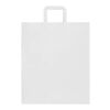 Kraft 80–90 g/m² Papiertasche mit flachen Griffen – 32 × 17 × 39 cm weiss | ohne Werbeanbringung | Nicht verfügbar | Nicht verfügbar