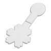 RFX™ Reflektierender PVC-Magnet Schneeflocke weiß | Not applicable | 1-farbiger Siebdruck | Vorderseite | 49 mm x 101 mm