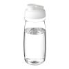H2O Pulse® 600 ml Sportflasche mit Klappdeckel transparent-weiss | ohne Werbeanbringung | Nicht verfügbar | Nicht verfügbar