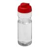 H2O Eco 650 ml Sportflasche mit Klappdeckel weiss-rot | ohne Werbeanbringung | Nicht verfügbar | Nicht verfügbar