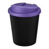 Americano® Espresso Eco 250 ml recycelter Isolierbecher mit auslaufsicherem Deckel schwarz-lila | ohne Werbeanbringung | Nicht verfügbar | Nicht verfügbar