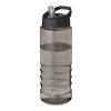 H2O Active® Eco Treble 750 ml Sportflasche mit Stülpdeckel kohle-schwarz | 1-farbiger Siebdruck | rundum | 210 mm x 75 mm