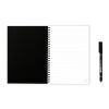 INFINITEBOOK LINED A5. "Infinitebook" mit flexiblem Einband und 15 linierten Whiteboard-Seiten schwarz | ohne Werbeanbringung | Nicht verfügbar | Nicht verfügbar | Nicht verfügbar