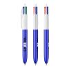 BIC® 4 Colours Glacé Kugelschreiber Weiß-mittelblau | 1-farbiger Siebdruck | Upper Part-gegenüber vom Clip | 22.00 mm x 10.00 mm