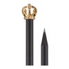 Bleistift mit Krone schwarz-gold | ohne Werbeanbringung | Königinnen-Krone