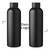 Flasche aus recyceltem Edelstahl Isaiah Schwarz | ohne Werbeanbringung | Nicht verfügbar | Nicht verfügbar
