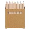 COLOURED. Buntstift Schachtel mit 12 Buntstiften Beige | ohne Werbeanbringung
