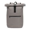 PORTLAND. Roll-Top-Rucksack aus PU mit Laptopfach, 16“ Grau