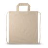 RISSANI. Tragetasche/Turnbeutel (2in1) aus recycelter Baumwolle (70%) und polyester (30% rPET) (140 g/m²) Beige | ohne Werbeanbringung