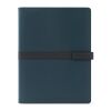 SANDERSON FOLDER. A4-Ordner aus PU (50% recycelt) mit Magnetverschluss und Notizblock mit linierten Seiten Blau | ohne Werbeanbringung | Nicht verfügbar | Nicht verfügbar | Nicht verfügbar