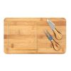WOODS. Käsebrett aus Bambus mit 2 Utensilien aus Edelstahl Natur | ohne Werbeanbringung | Nicht verfügbar | Nicht verfügbar | Nicht verfügbar