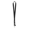 ANQUETIL. Lanyard aus Polyester Schwarz | ohne Werbeanbringung | Nicht verfügbar | Nicht verfügbar | Nicht verfügbar