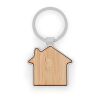 GASTON HOUSE. Schlüsselanhänger aus Eisen in Hausform aus Zink und Bambus Natur | ohne Werbeanbringung | Nicht verfügbar | Nicht verfügbar | Nicht verfügbar
