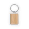 GASTON RECTANGULAR. Schlüsselanhänger aus Eisen in rechteckiger Form aus Zink und Bambus Natur | ohne Werbeanbringung | Nicht verfügbar | Nicht verfügbar | Nicht verfügbar