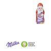 Werbe-Klappkarte Mit Weihnachtsmann Von Milka bunt | ohne Werbeanbringung