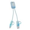 BERNERS. Superschnelles 6-in-1-USB-Kabel aus recyceltem PET (100% rPET) bunt | ohne Werbeanbringung