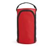 Riga 5,7L Kulturtasche aus rPET. Zylindrische Form mit Tragegriff Rot