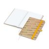 Notizbuch Match-Book Naturpapier-Hardcover individuell bedruckt Gelb | DIN A5 | ohne Werbeanbringung | Braun | Hochweiß/Punktraster
