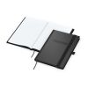 Notizbuch Hardcover Black-Book Ausstattung schwarz Schwarz | DIN A5 | ohne Werbeanbringung | Winkelkaro | Blindprägung inkl.