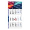 3-Monatskalender Einblatt Logic 3 Post A Design-Kalendarium Blau | 300 × 560 mm | ohne Werbeanbringung