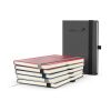 Notizbuch Vision-Book Kunstleder-Hardcover matt-farbig Anthrazit | DIN A5 | ohne Werbeanbringung | Cremefarben/Winkelkaro | Silberprägung inkl.