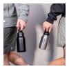 Sagaform Truls Stahlisolierflasche mit praktischem Klickverschluss (recycelt) 500 ml Schwarz | ohne Werbeanbringung | Nicht verfügbar | Nicht verfügbar