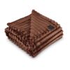 Sagaform Esther Recycelte Fleecedecke 130 x 170 cm Dunkelbraun | ohne Werbeanbringung