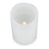 Koselys 3-teiliges LED-Kerzen-Set (batteriebetrieben) Creme | Digitaldruck | Kerze 3 | 25 mm x 140 mm