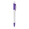Kugelschreiber Kamal hardcolour Weiss-Transparent Violett | 1-farbiger Siebdruck | 90° vom Clip | 45 mm x 25 mm | Nicht verfügbar